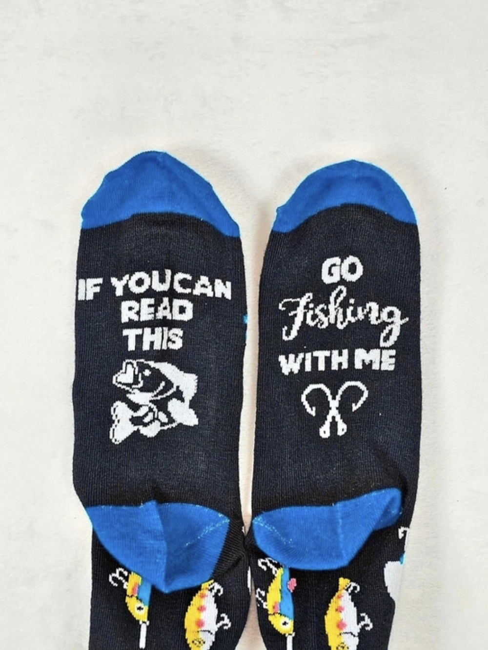Fishing Socks in Black & Blue